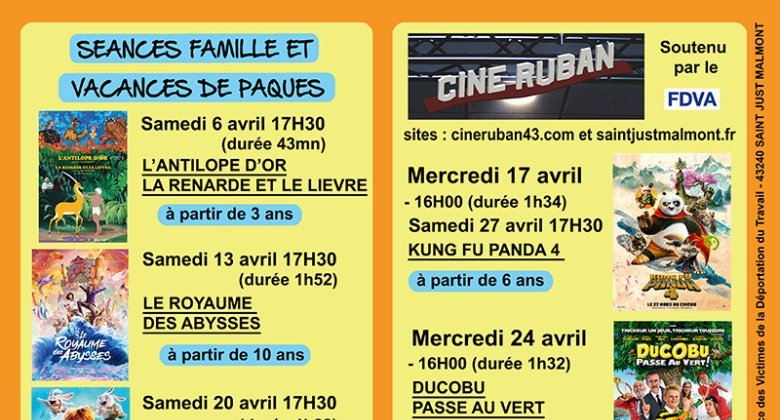 Cinéma - Séances Spéciales Famille et Vacances