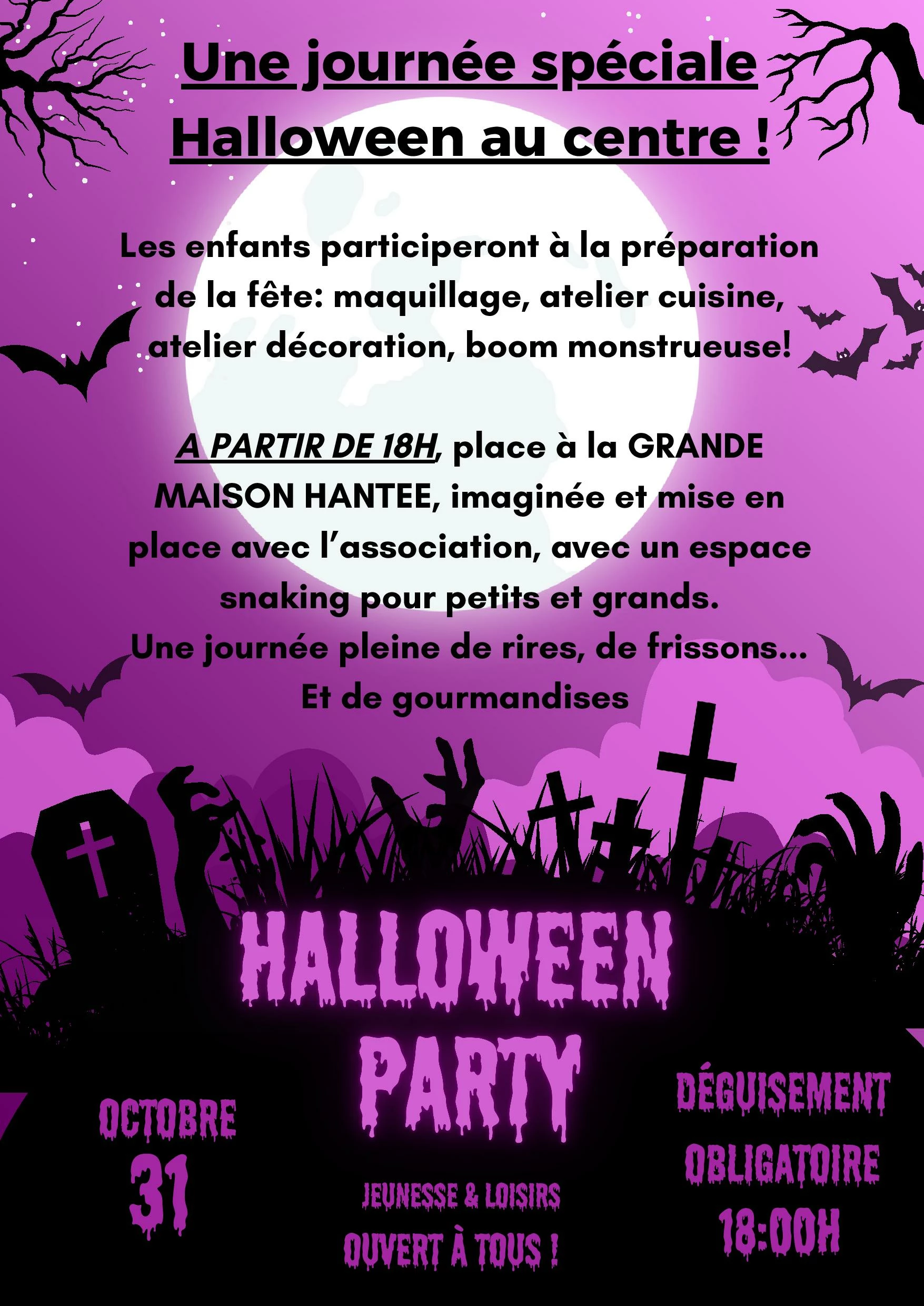 Halloween party au centre de loisirs